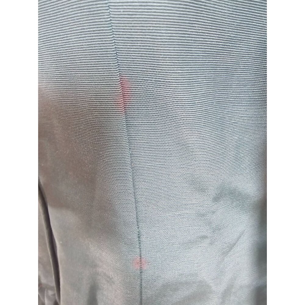 Vintage 80s Evening Dress Medium Teal Modest Full Skirt - Picture 7 of 7